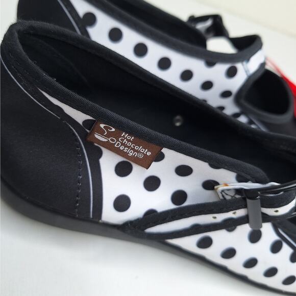 VTG Y2K Hot Chocolate Mary Janes 36 US 6 Chocoloticas Lolita Polka Dot Minnie - Picture 7 of 10